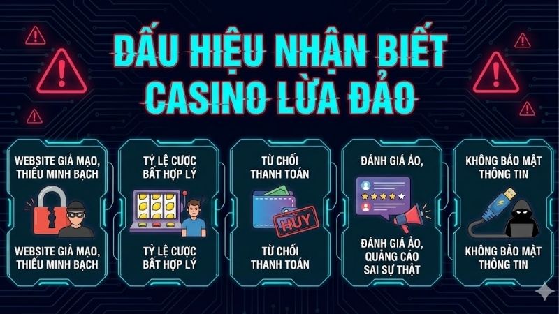 Dấu hiệu nhận biết Casino lừa đảo – Cách phòng tránh và bảo vệ tài khoản